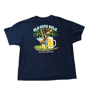OLD GUYS RULE 19th Hole Best Round of The Day Men’s Navy T Shirt Size 3XL